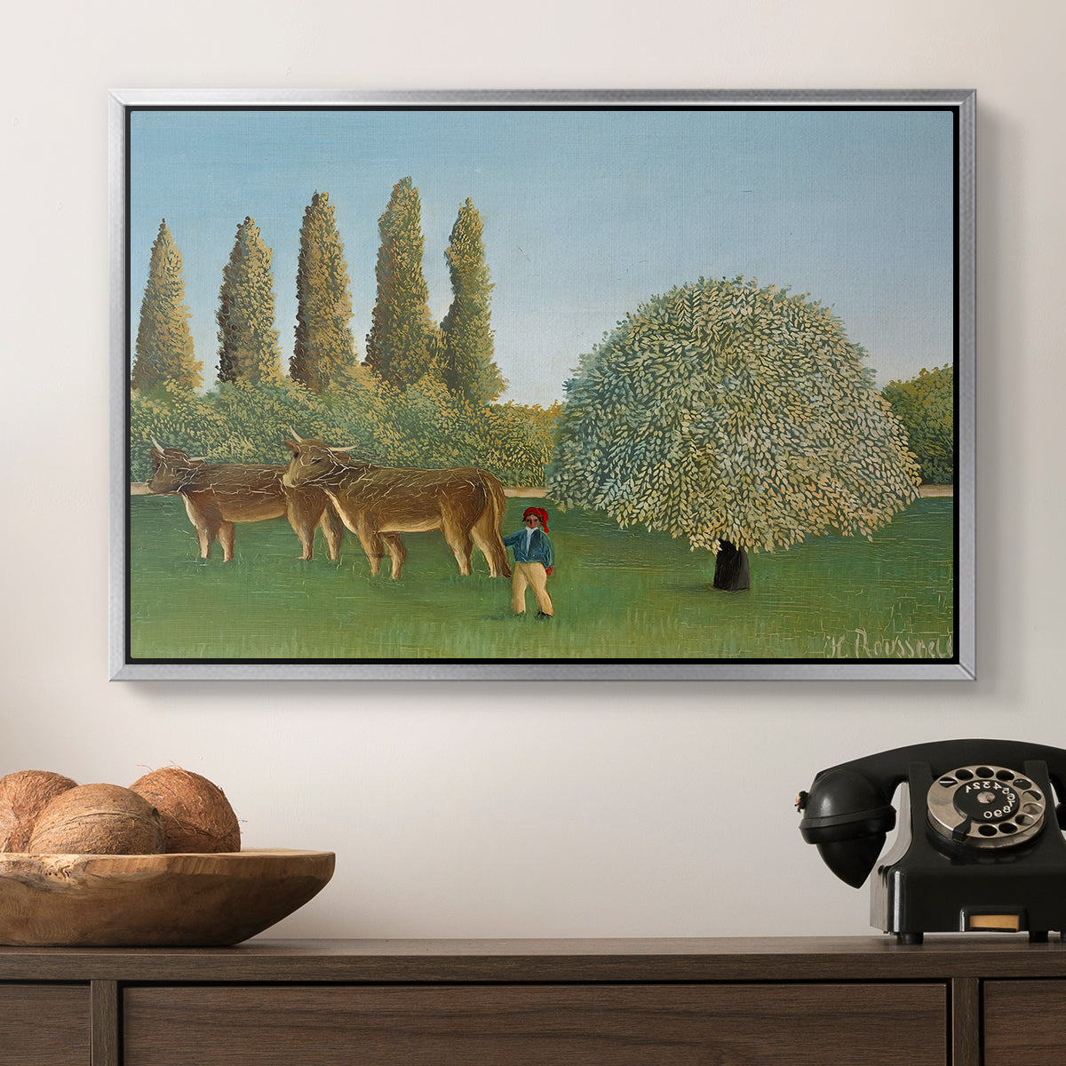Meadlowland (The Pasture), 1910 - Floater Framed Canvas Print