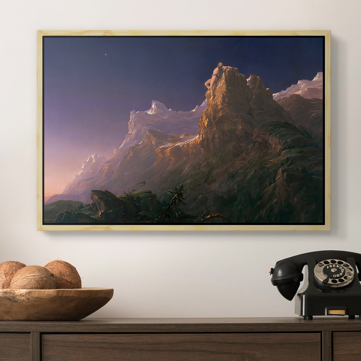 Prometheus Bound, 1847 - Floater Framed Canvas Print
