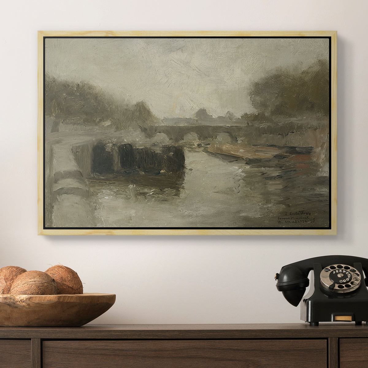 The Bridge (Le pont), 1895 - Floater Framed Canvas Print