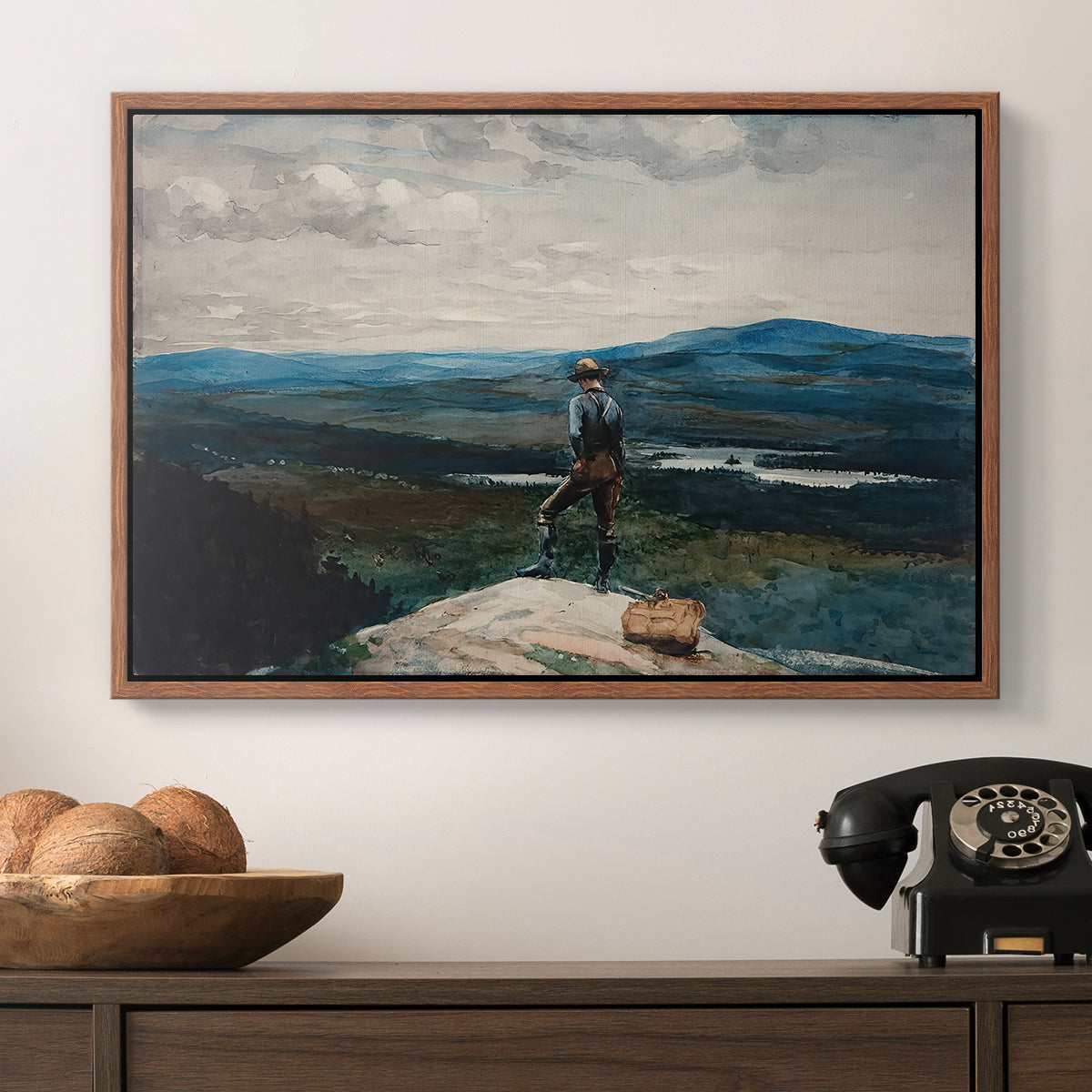 The Ranger, Adirondacks, 1882 - Floater Framed Canvas Print