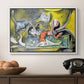 Still Life with Cat and Lobster, 1962 - Floater Framed Canvas Print