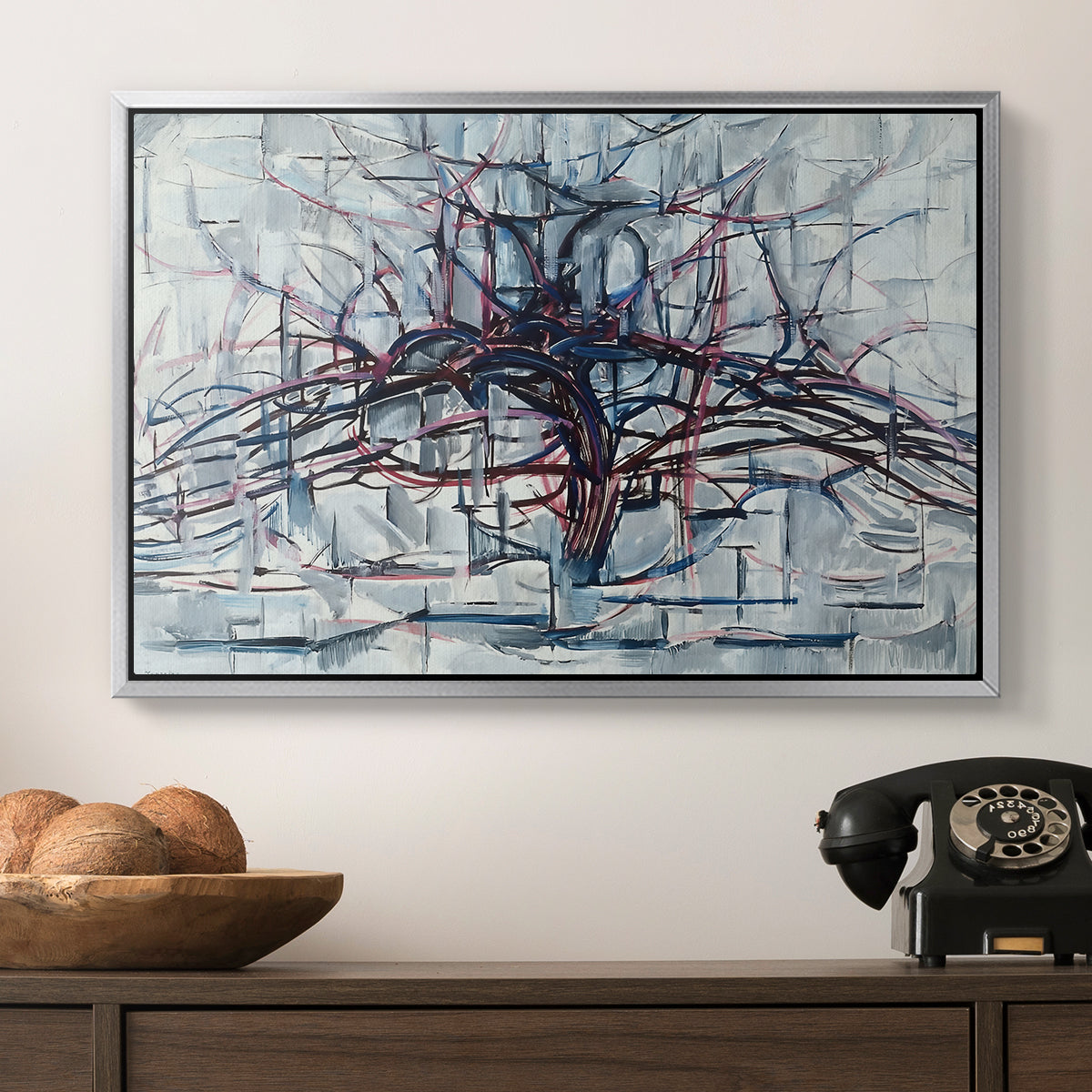Horizontal Tree, 1912 - Floater Framed Canvas Print
