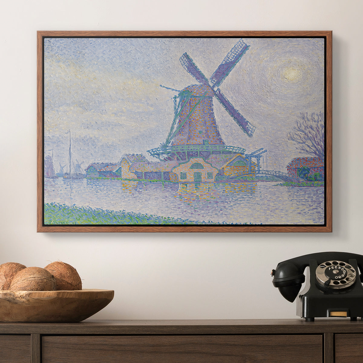 Mill of Edam (Moulin d'Edam), 1896 - Floater Framed Canvas Print