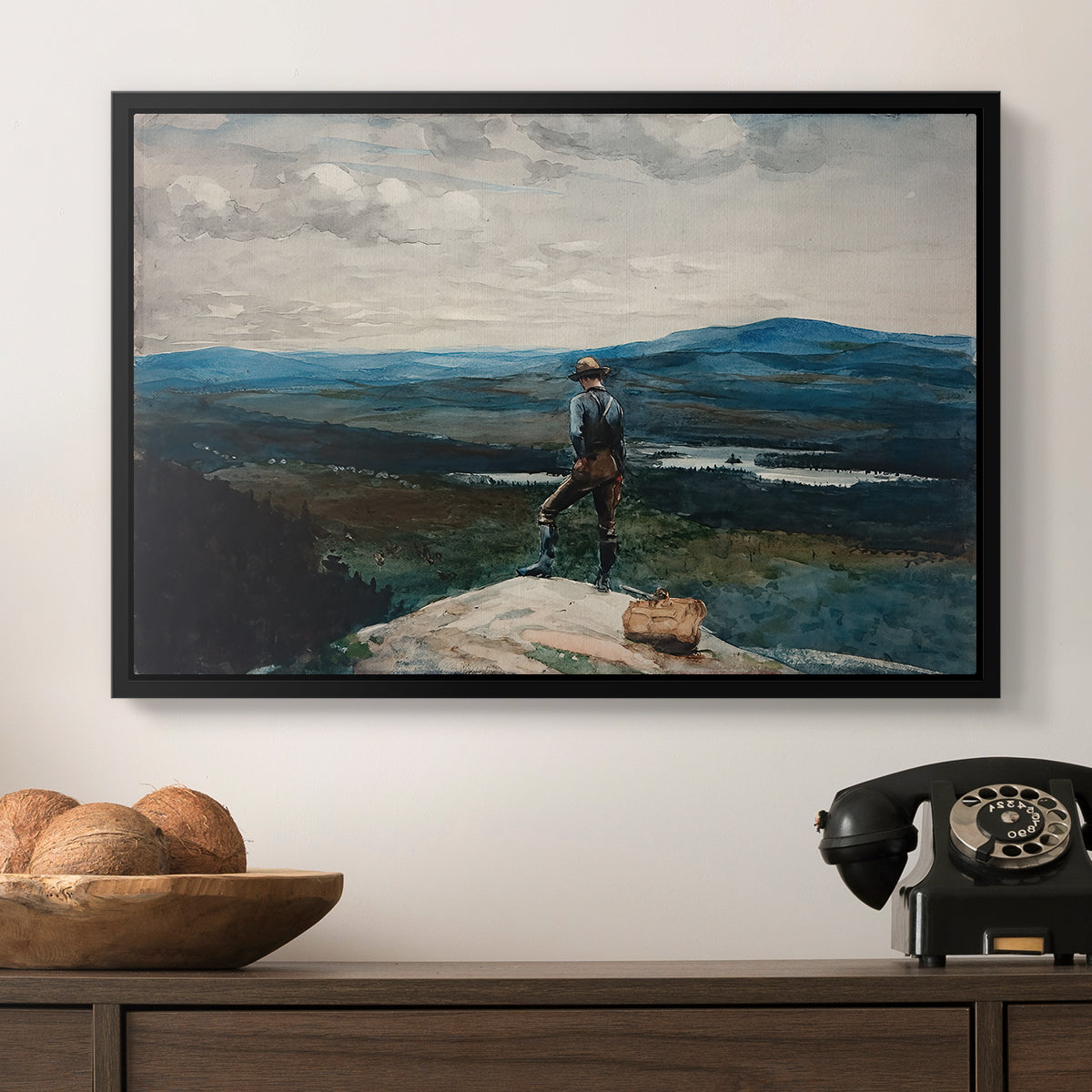 The Ranger, Adirondacks, 1882 - Floater Framed Canvas Print