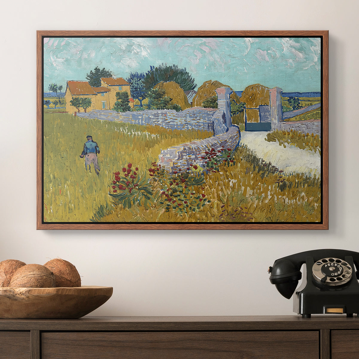 Farmhouse in Provence, 1888 - Floater Framed Canvas Print