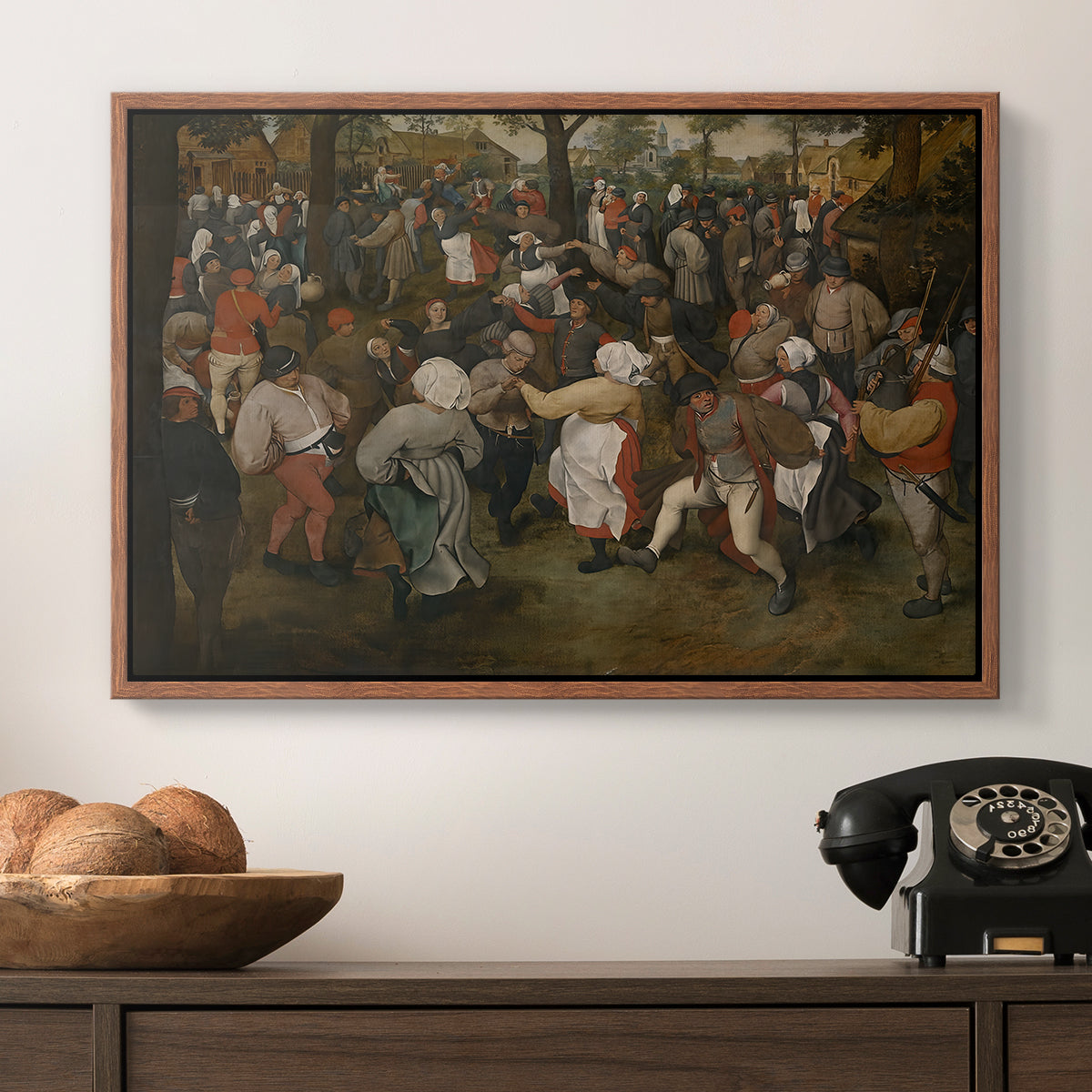 The Wedding Dance, c. 1566 - Floater Framed Canvas Print