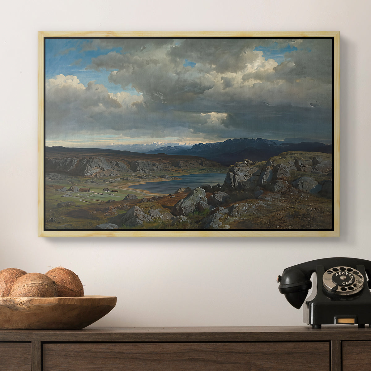 Norwegian Highlands, 1857 - Floater Framed Canvas Print