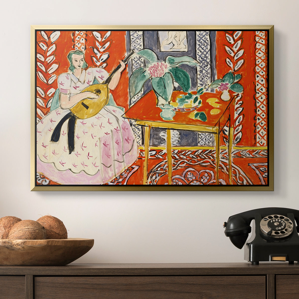 The Lute (Le luth), 1943 - Floater Framed Canvas Print