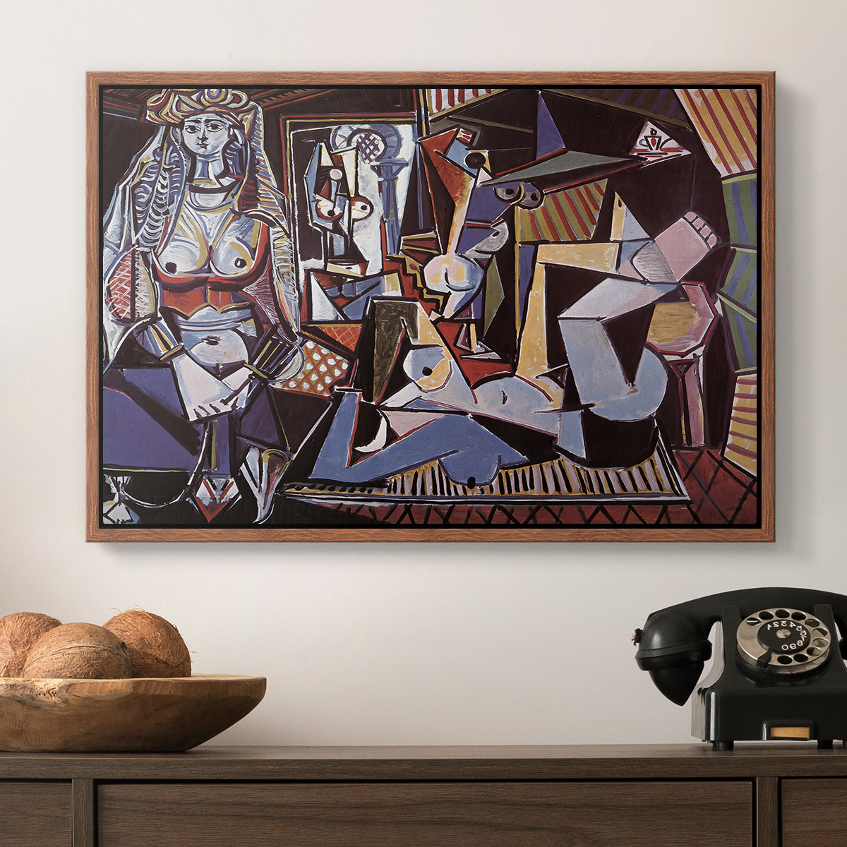 Women of Algiers (Version O), 1955 - Floater Framed Canvas Print
