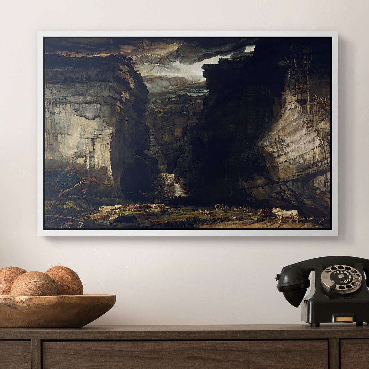 Gordale Scar, c. 1811-1813 - Floater Framed Canvas Print