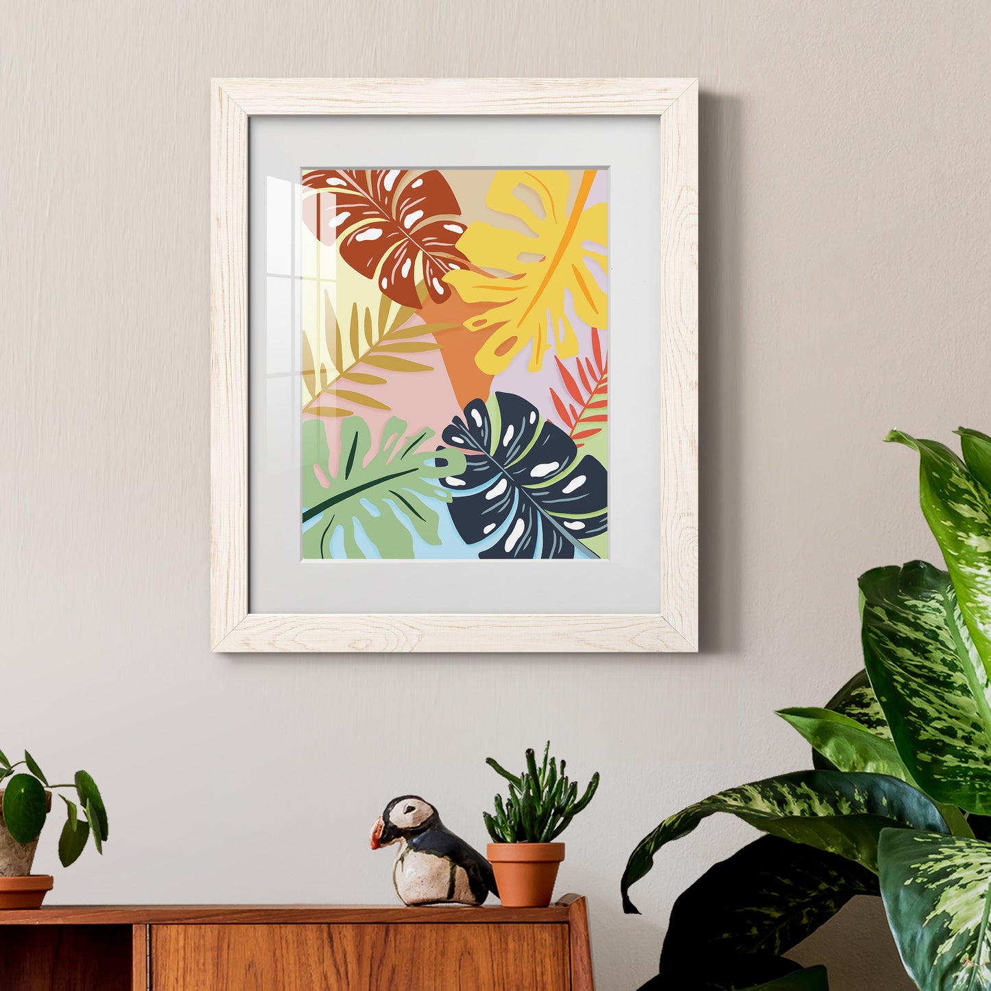 Tropical Foliage II - Premium Framed Print - Distressed Barnwood Frame - Ready to Hang