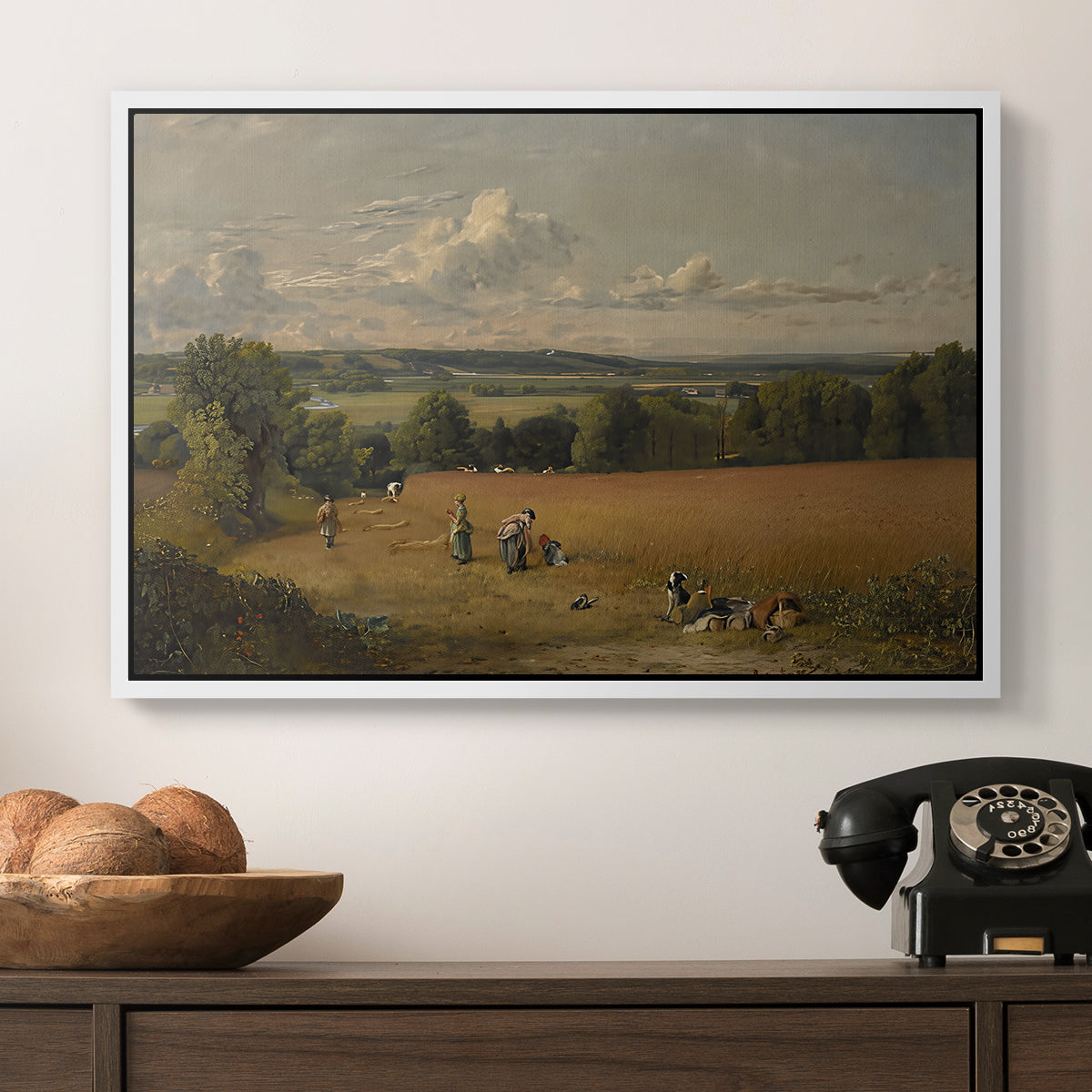 The Wheat Field, 1816 - Floater Framed Canvas Print