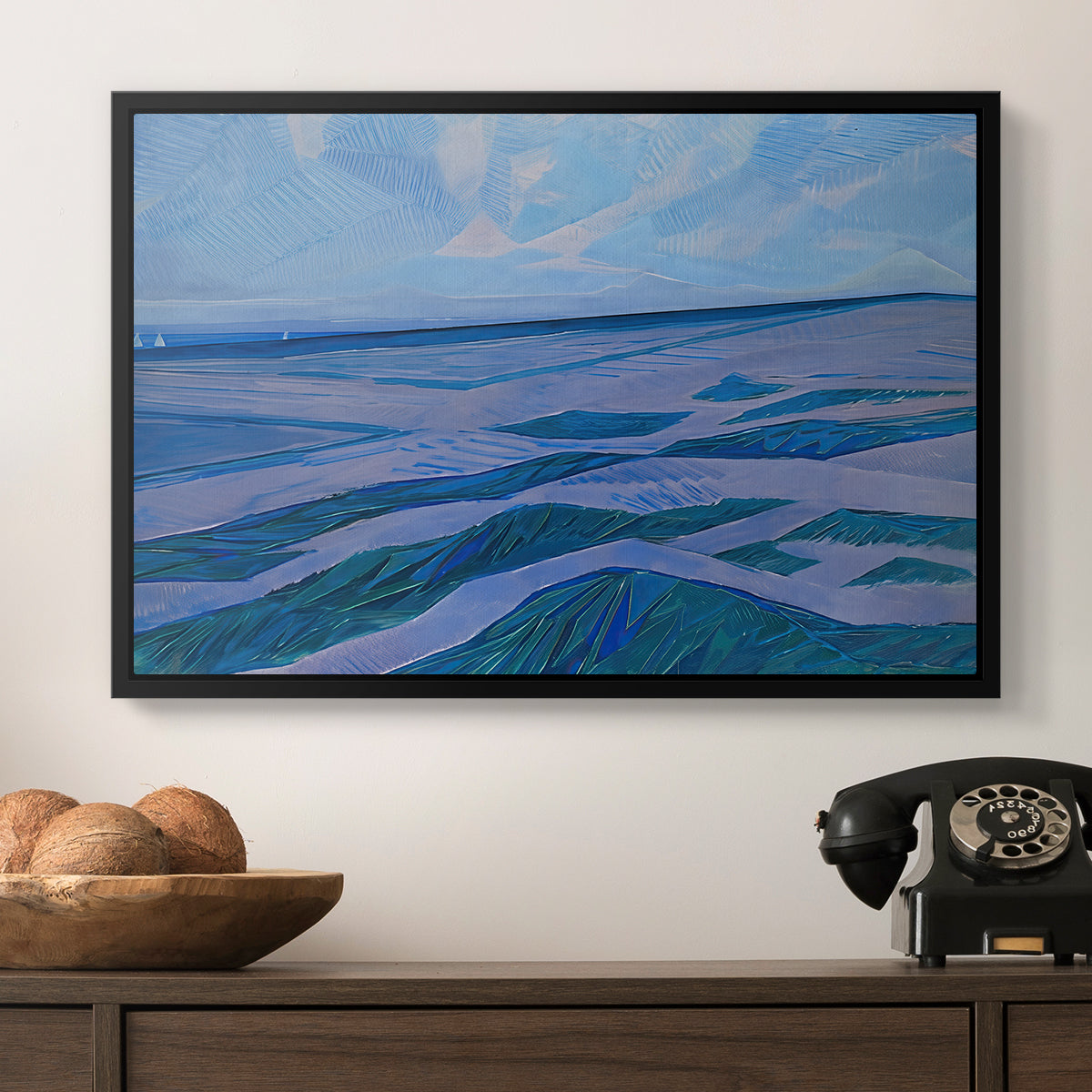 Dune Landscape, 1911 - Floater Framed Canvas Print
