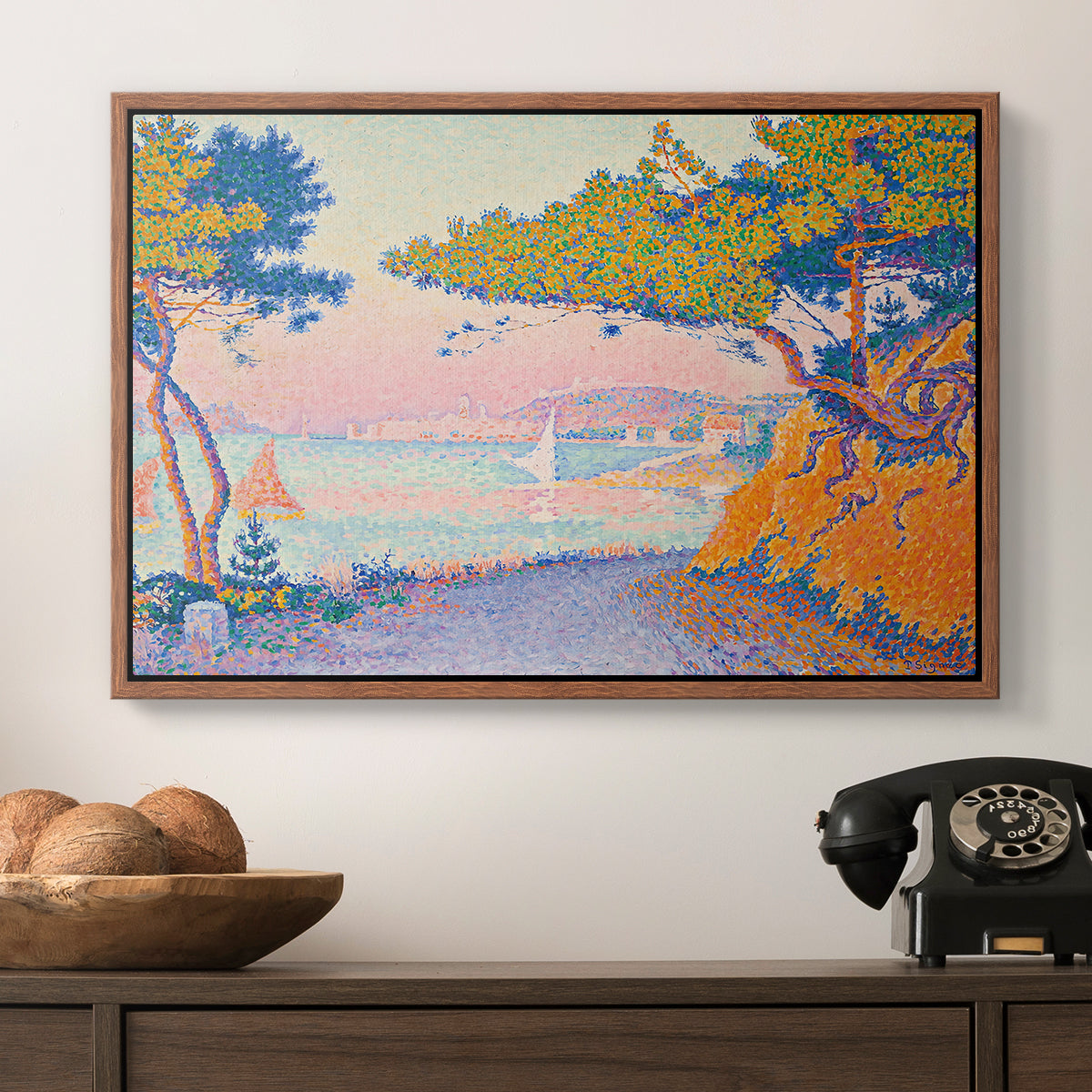 Golfe Juan, 1896 - Floater Framed Canvas Print