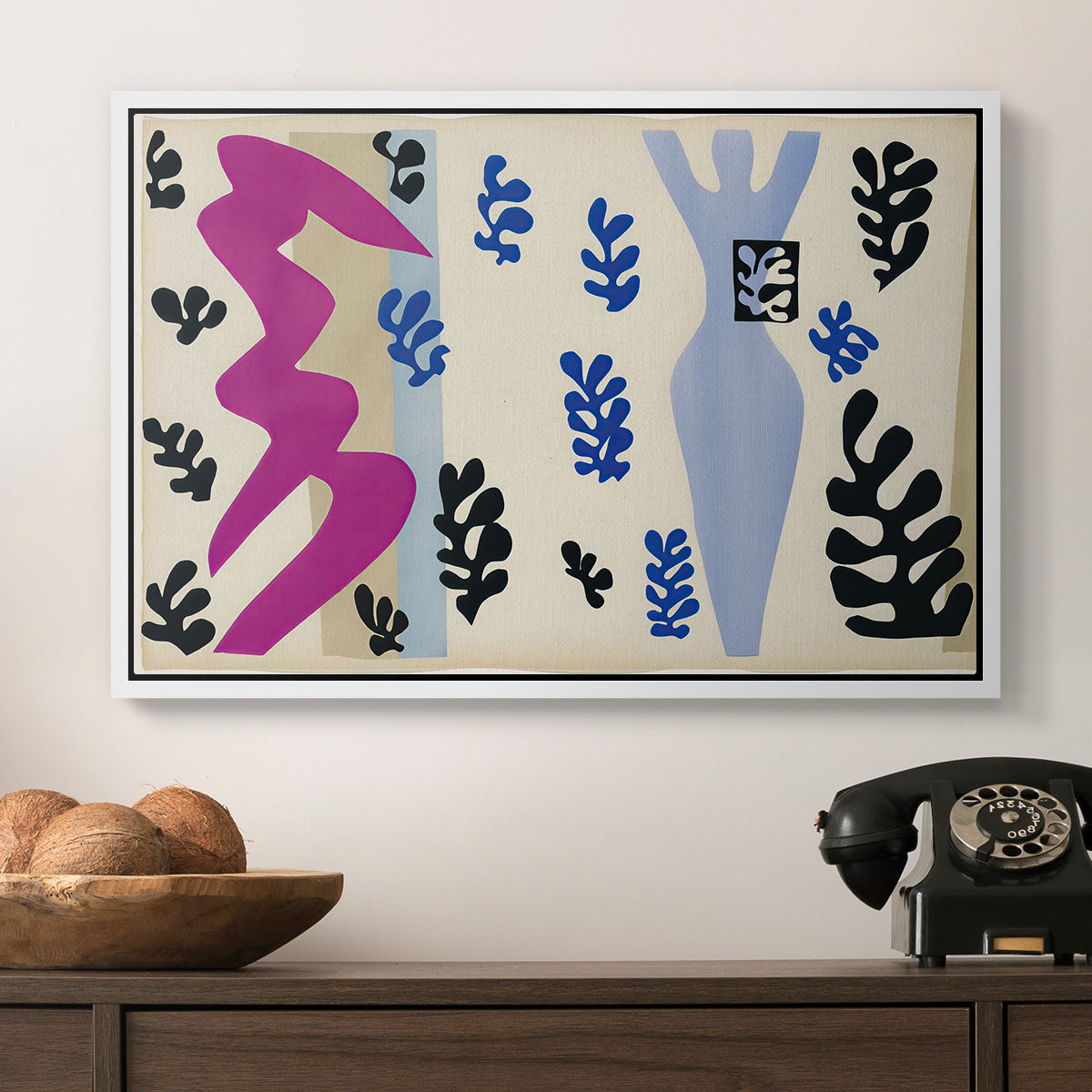 The Knife Thrower (Le lanceur de couteaux), from Jazz, 1947 - Floater Framed Canvas Print