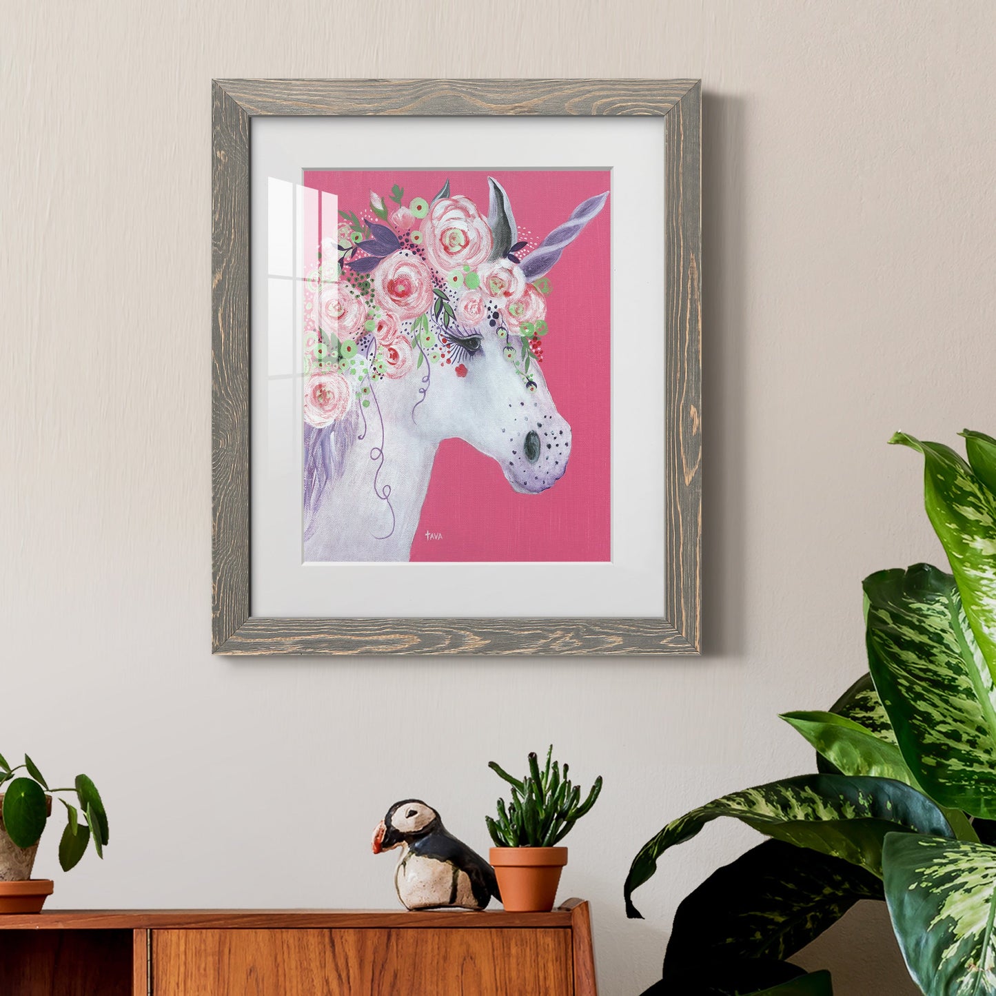 Unicorn II - Premium Framed Print - Distressed Barnwood Frame - Ready to Hang