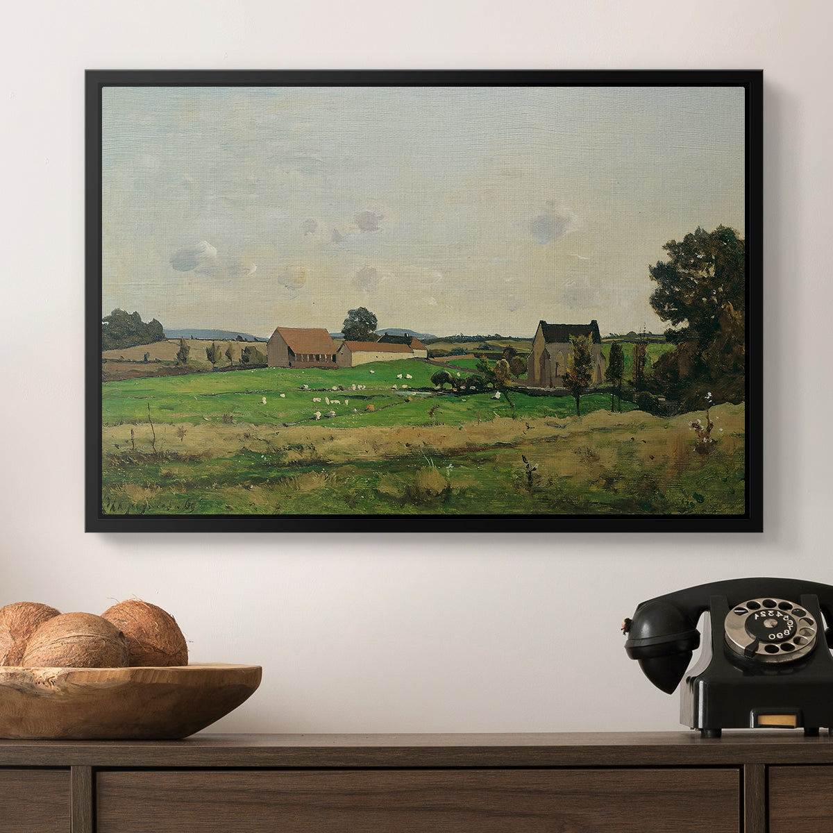 The Saulce Estate, 1869 - Floater Framed Canvas Print