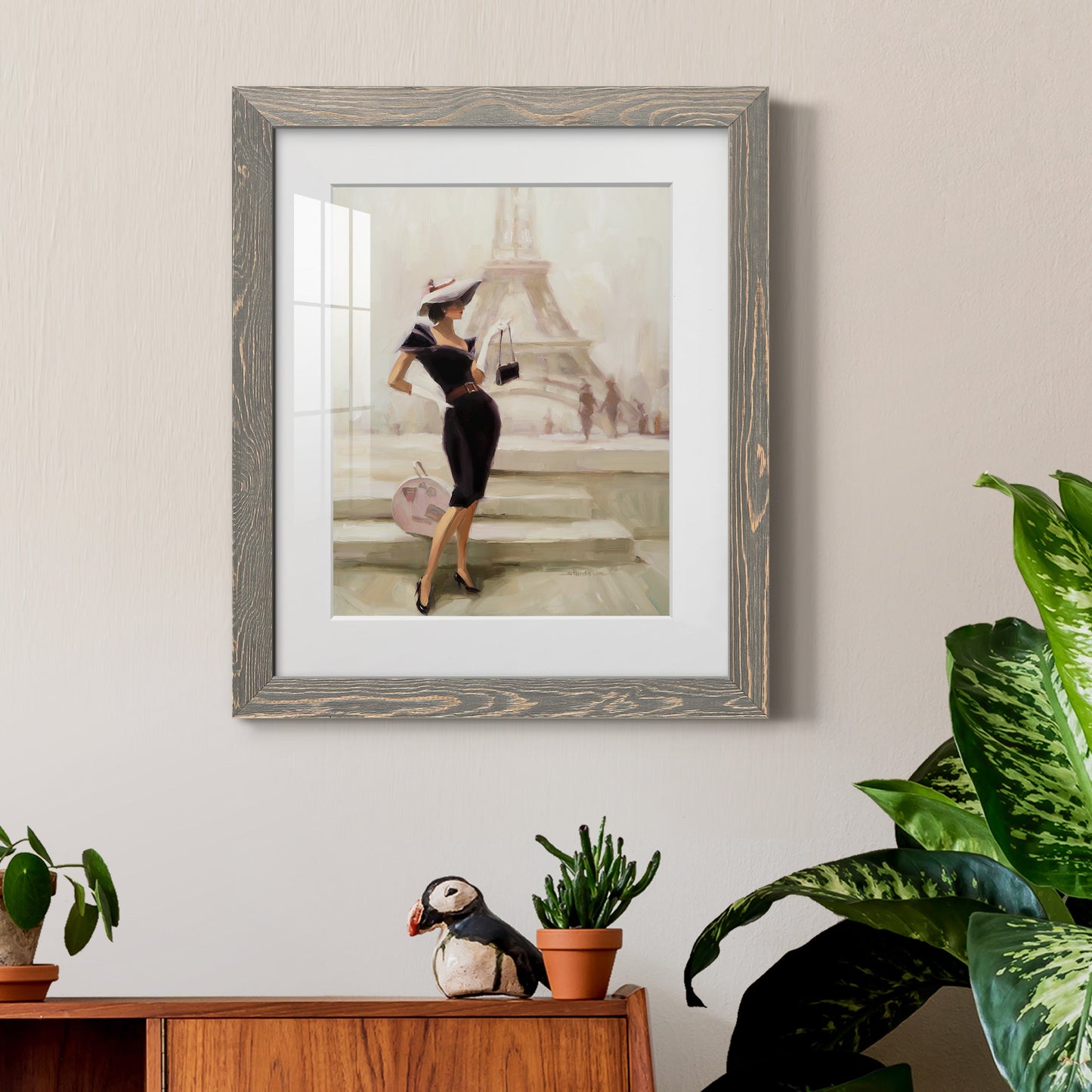 Love, From Paris - Premium Framed Print - Distressed Barnwood Frame - Ready to Hang