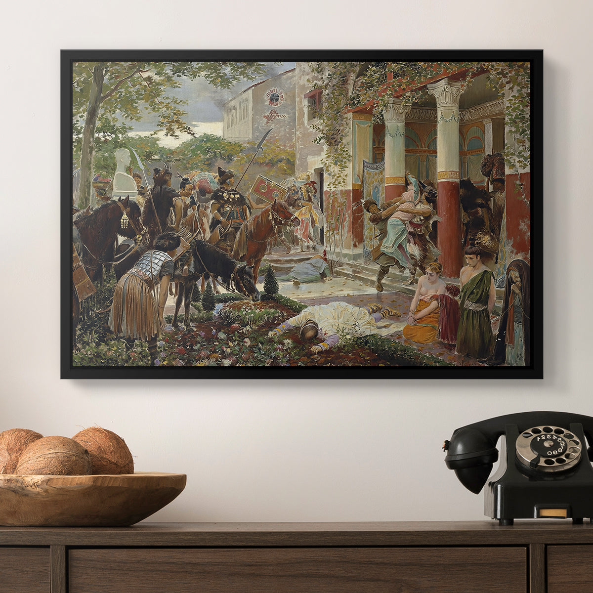 Onslaught of the Tartars, c. 1938 - Floater Framed Canvas Print