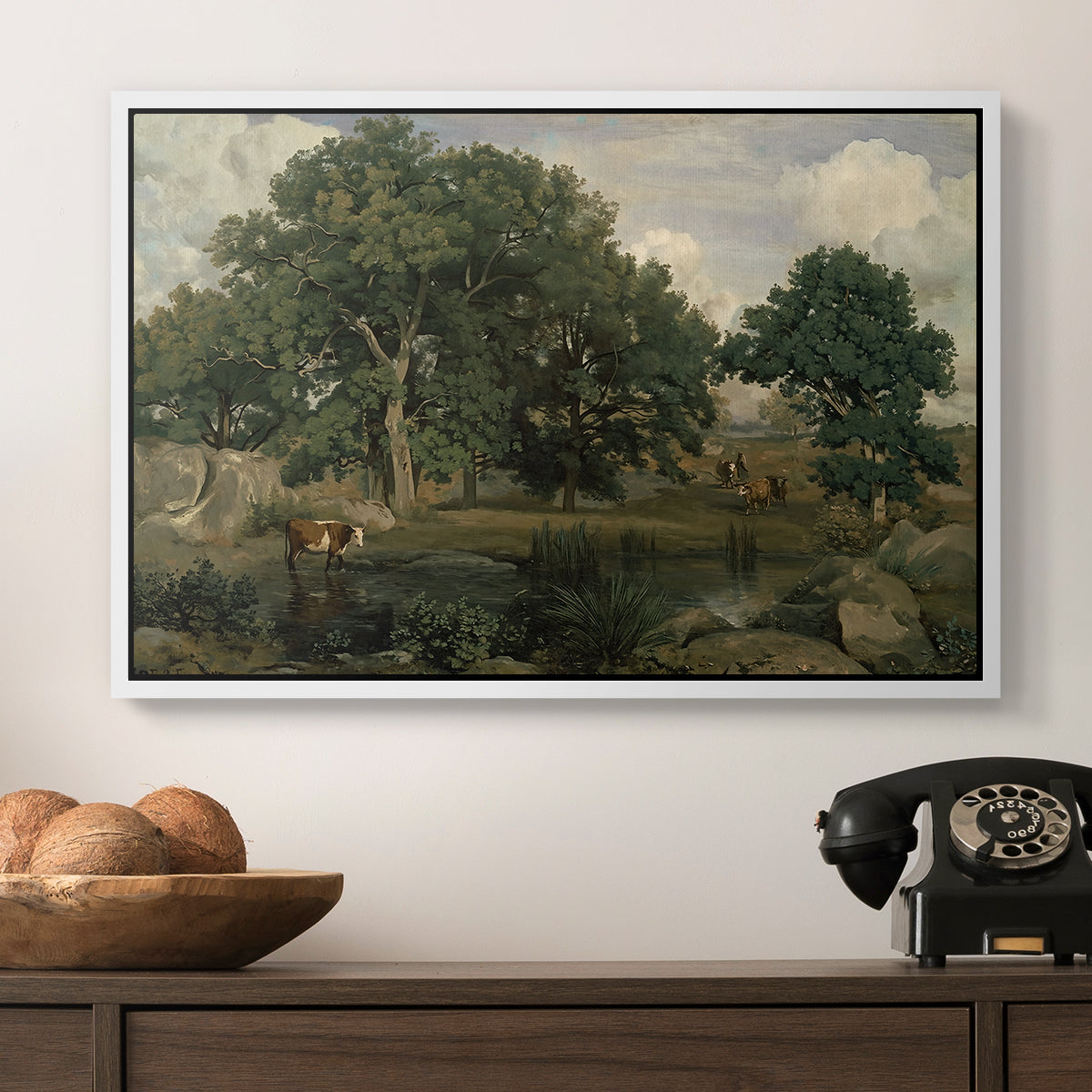 Forest of Fontainebleau, 1846 - Floater Framed Canvas Print