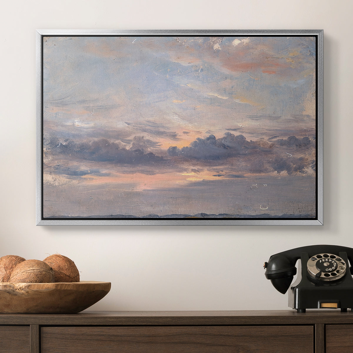 A Cloud Study, Sunset, c. 1821-1822 - Floater Framed Canvas Print