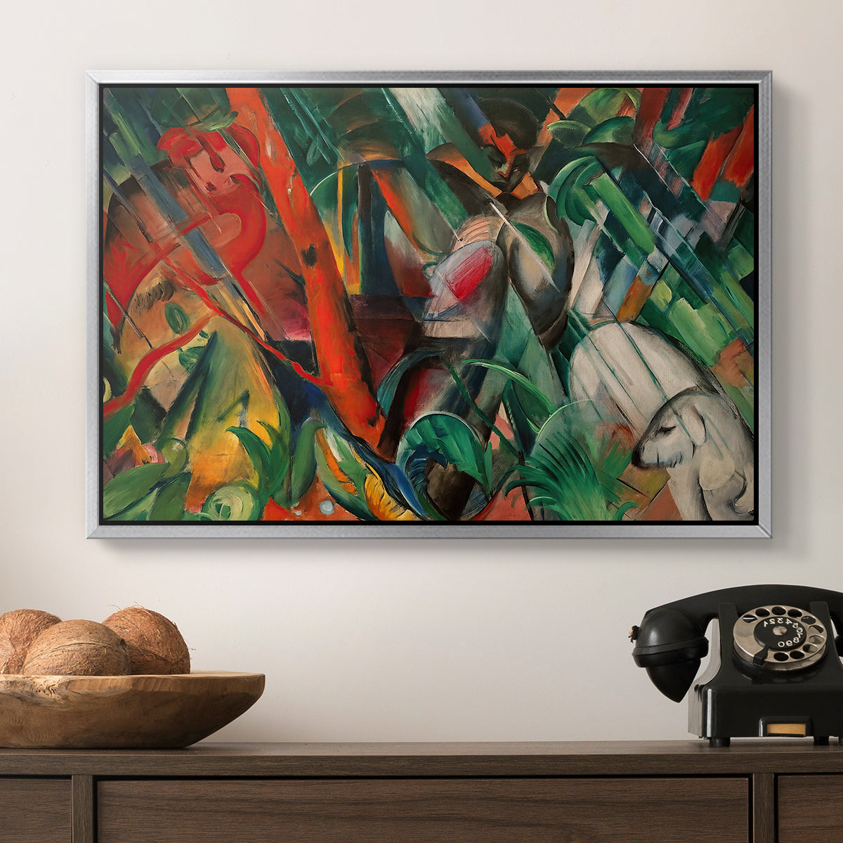 In the Rain, 1912 - Floater Framed Canvas Print