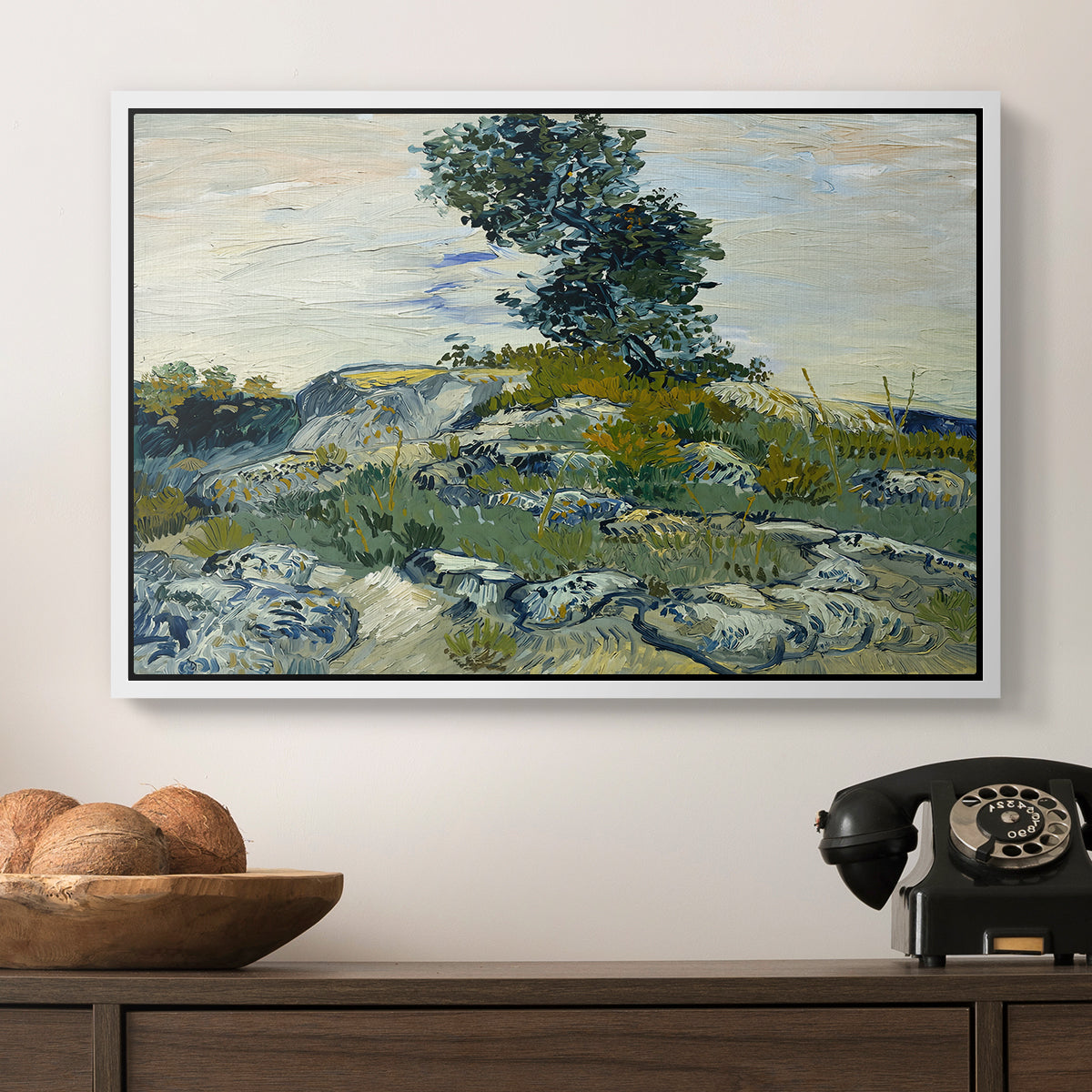 The Rocks, 1888 - Floater Framed Canvas Print