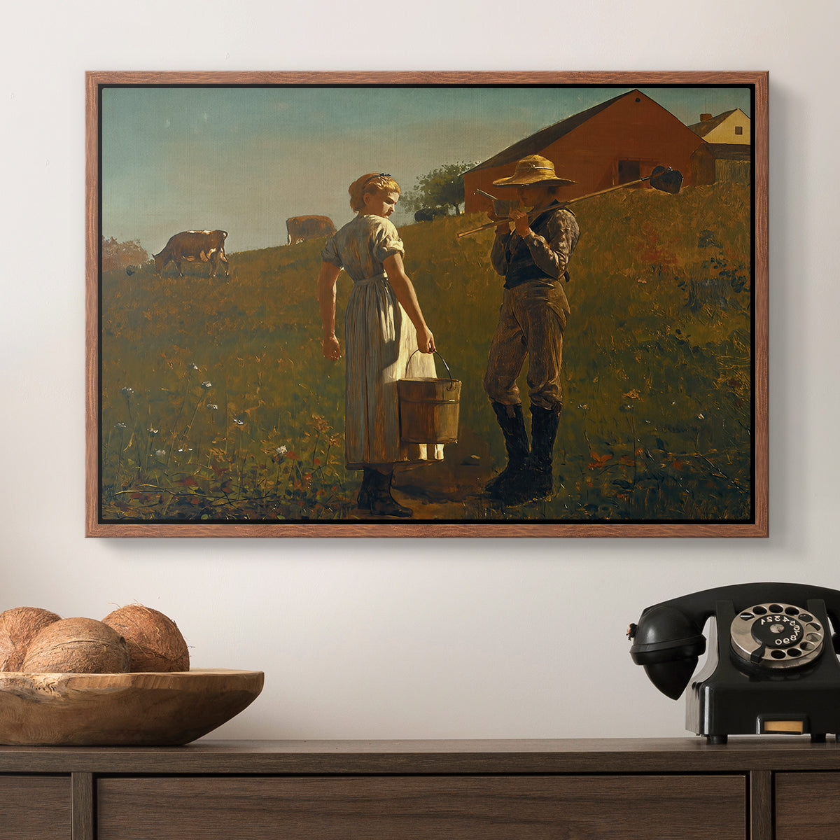 A Temperance Meeting, 1874 - Floater Framed Canvas Print