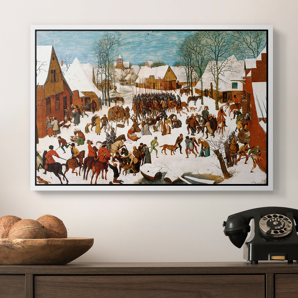Massacre of the Innocents, c. 1565-1567 - Floater Framed Canvas Print