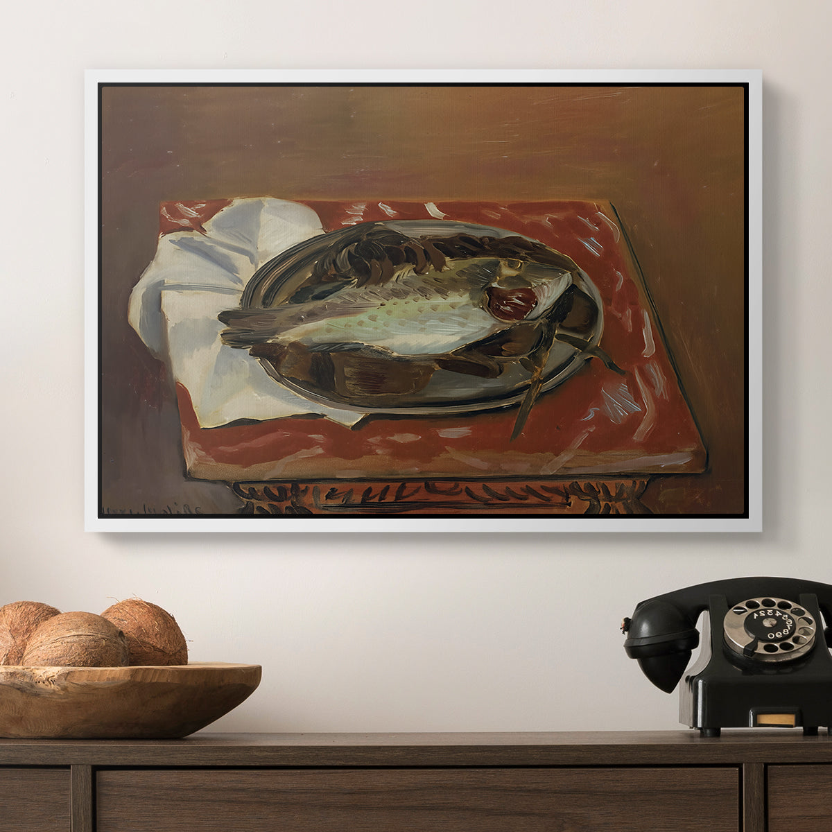 Still Life with Bream (Nature morte à la daurade), 1920 - Floater Framed Canvas Print
