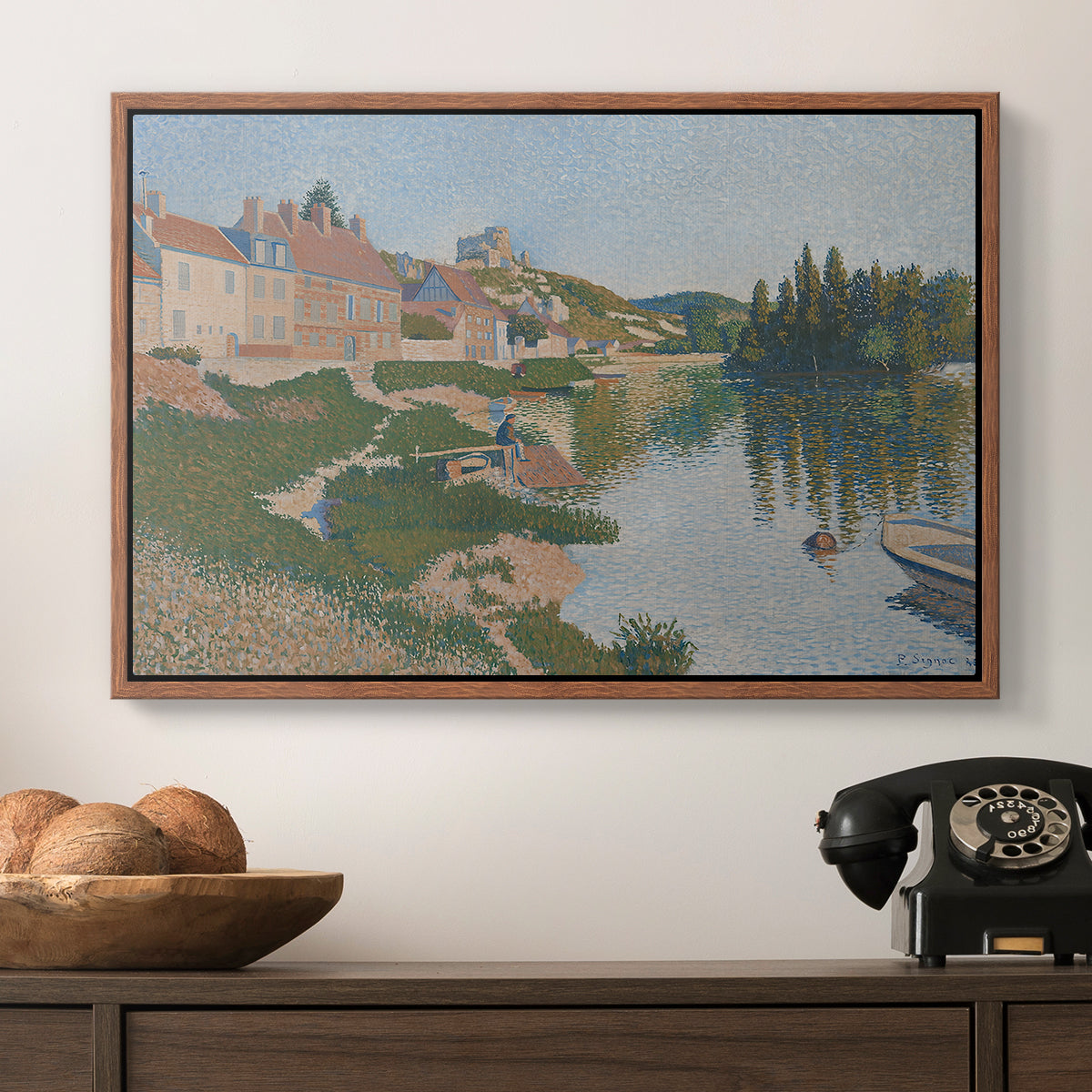 Les Andelys, Côte d'Aval, 1886 - Floater Framed Canvas Print