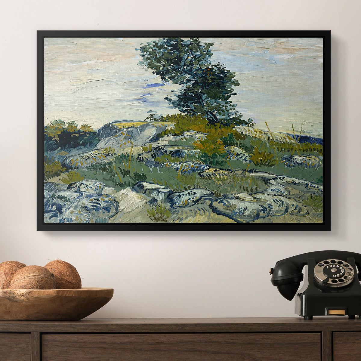 The Rocks, 1888 - Floater Framed Canvas Print