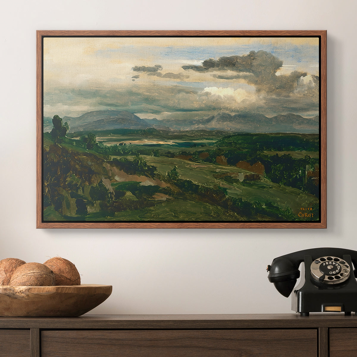 Civita Castellana, c. 1860s - Floater Framed Canvas Print
