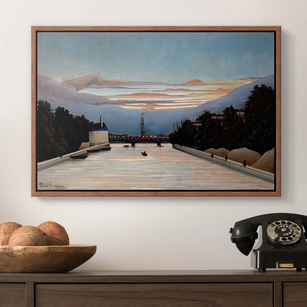 The Eiffel Tower, c. 1898 - Floater Framed Canvas Print