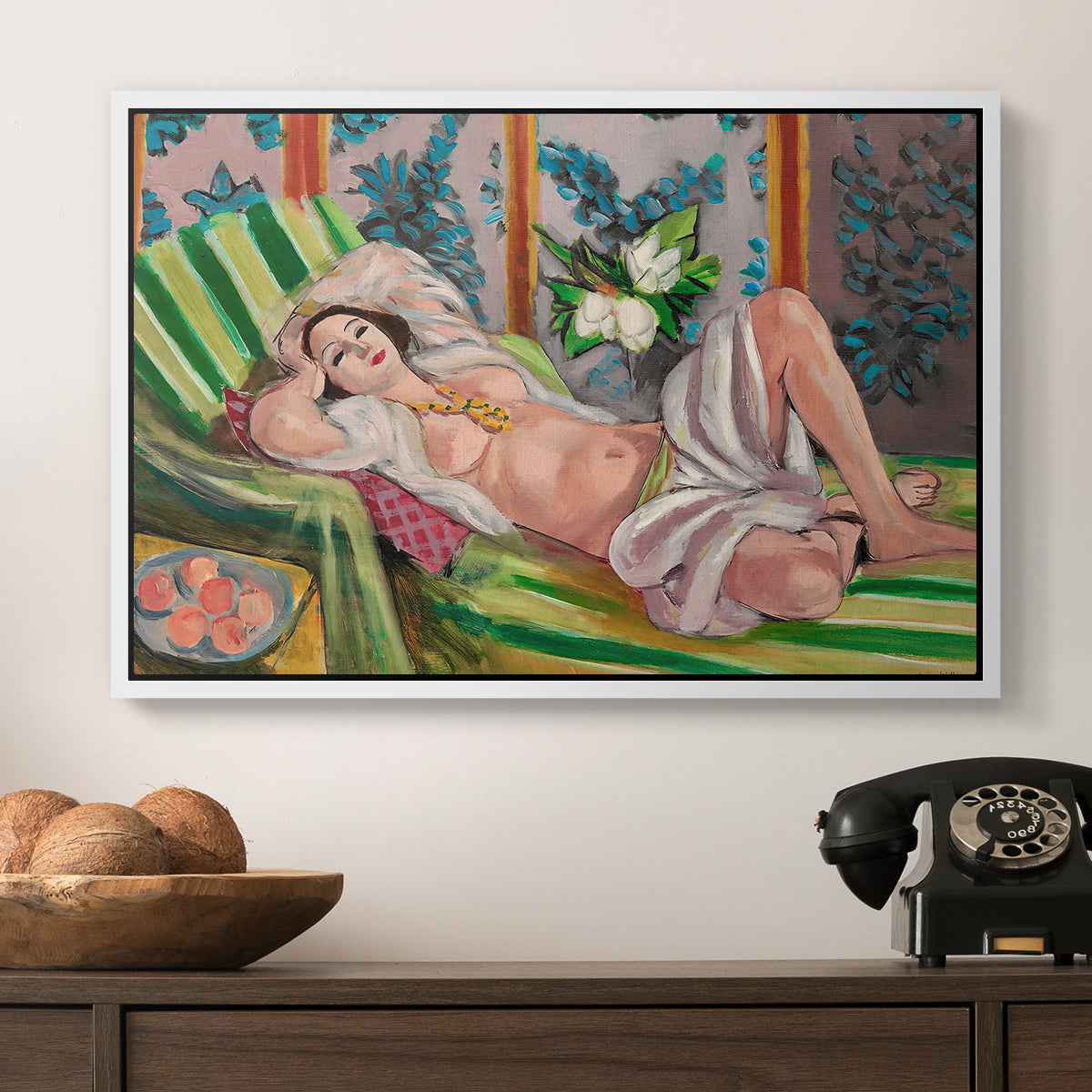 Odalisque Couchée Aux Magnolias, c. 1923 - Floater Framed Canvas Print
