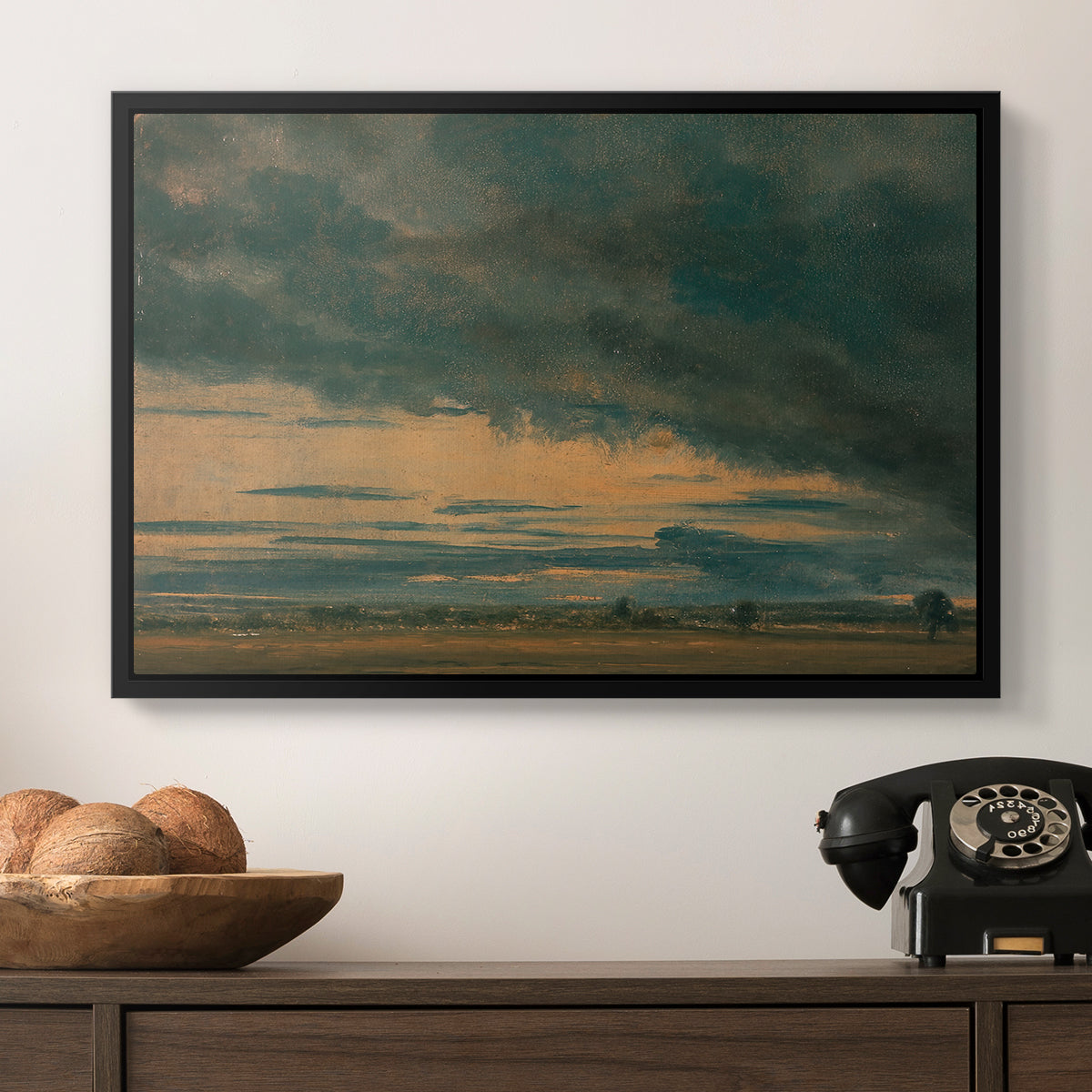 Cloud Study, c. 1821 - Floater Framed Canvas Print