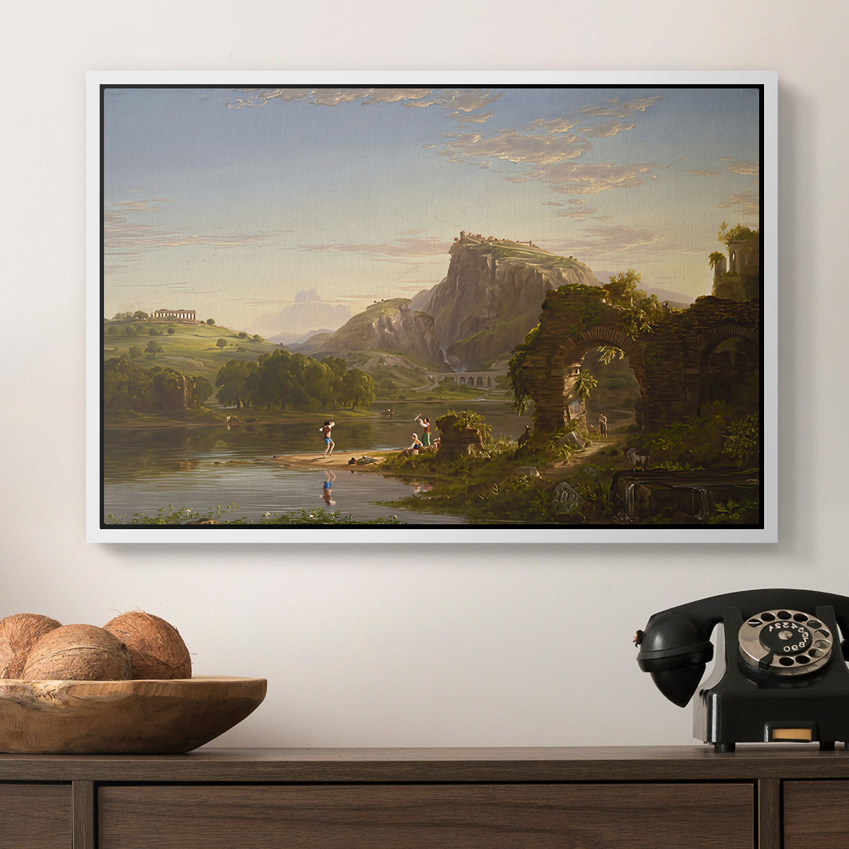 L'Allegro, 1845 - Floater Framed Canvas Print