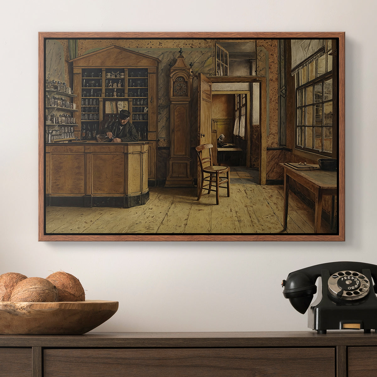 The Old Inn 'Het Loodshuis' in Antwerp, 1877 - Floater Framed Canvas Print