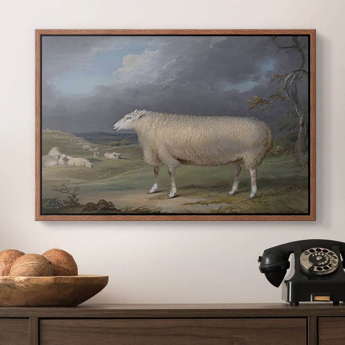 A Border Leicester Ewe, c. 1795-1800 - Floater Framed Canvas Print
