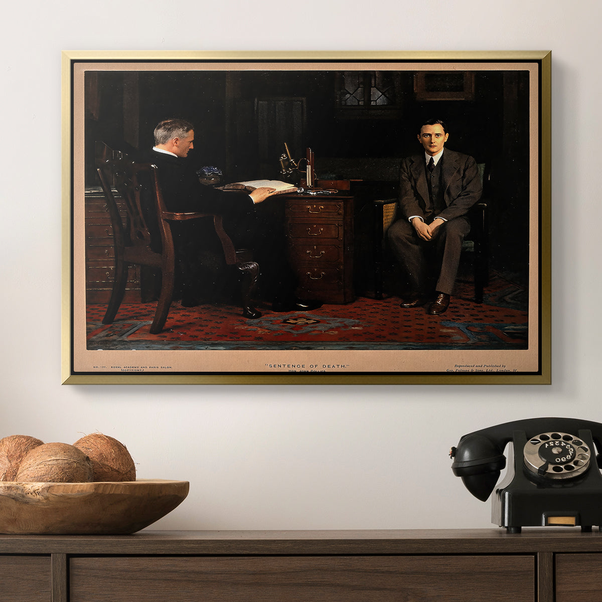The Sentence of Death, 1908 - Floater Framed Canvas Print