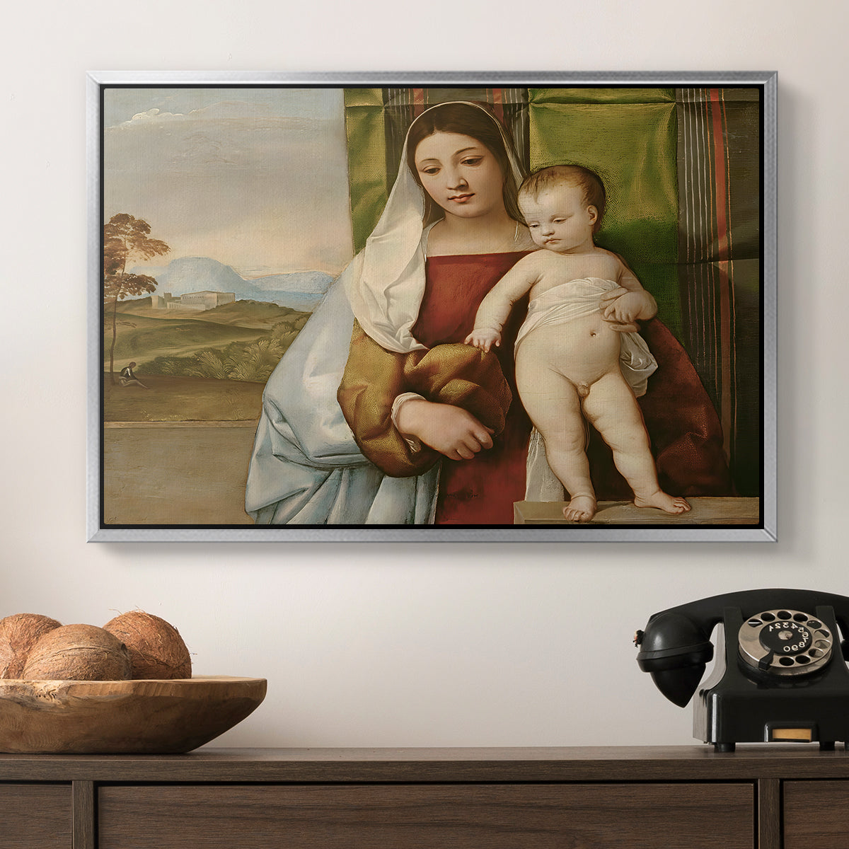 The Gypsy Madonna (La Zingarella), c. 1510-1511 - Floater Framed Canvas Print