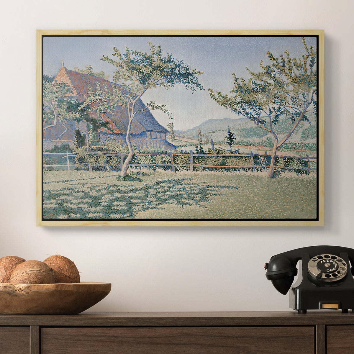 Comblat-le-Château, the Meadow, Opus 161, 1887 - Floater Framed Canvas Print