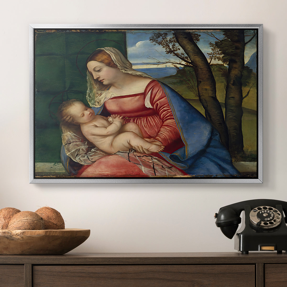 Madonna and Child, c. 1508 - Floater Framed Canvas Print