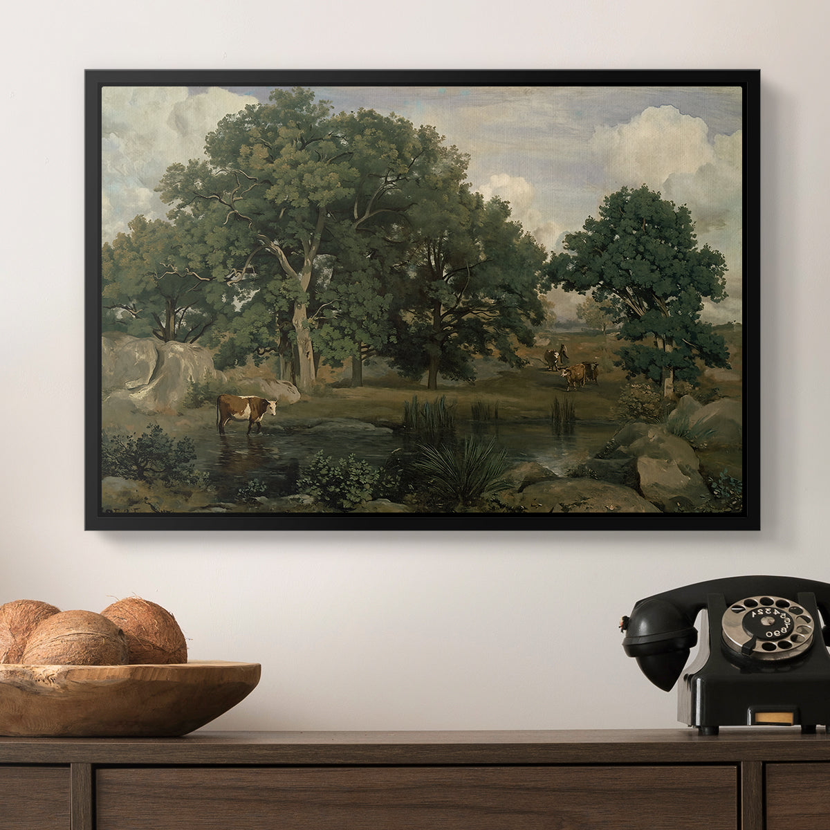 Forest of Fontainebleau, 1846 - Floater Framed Canvas Print
