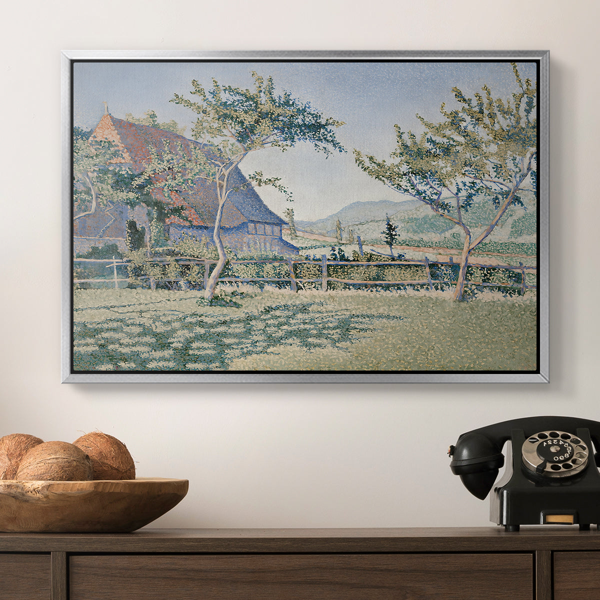 Comblat-le-Château, the Meadow, Opus 161, 1887 - Floater Framed Canvas Print