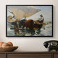 The Return from Fishing: Hauling the Boat, 1894 - Floater Framed Canvas Print