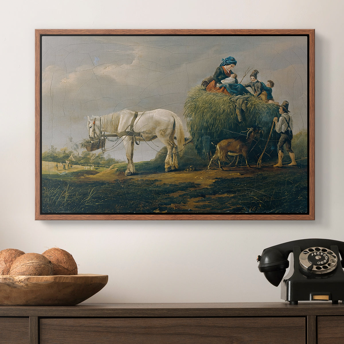 The Hay Wagon (Der Heuwagen), 1824 - Floater Framed Canvas Print