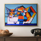 Cassie Thinking about Cubism - Floater Framed Canvas Print