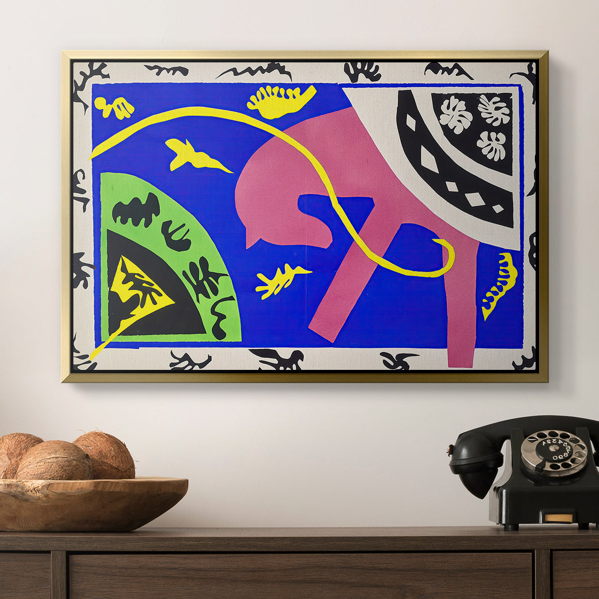 The Horse, the Rider and the Clown, from Jazz, 1947 - Floater Framed Canvas Print