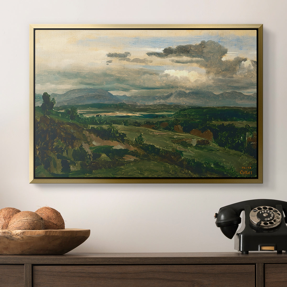 Civita Castellana, c. 1860s - Floater Framed Canvas Print